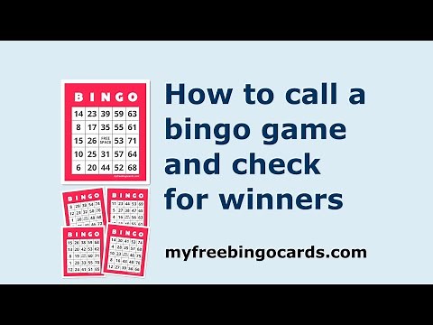 How to call a bingo game and verify winners