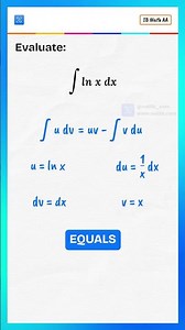 Integral of ln x Explained Using Integration by Parts