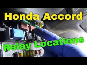 Honda Accord Relay Locations (2003-2007)