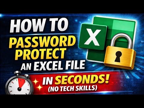 How to Password Protect an Excel File | Guide | Password Encrypt Excel Workbook Open Modify Tutorial