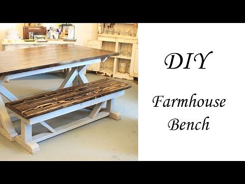 EASY DIY Farmhouse Bench