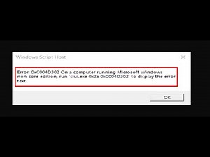Fix 0xC004D302 Non Core Edition error on Windows computers
