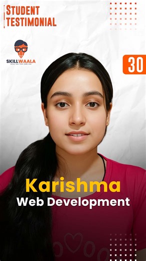 SkillWaala | Skill Hai Toh Jobs Hai on Instagram: "Meet Karishma, From Curious Learner to Future Web Developer She joined Skillwaala’s Free Web Development Course to turn her passion into a profession. No fees. No excuses. Just pure dedication and growth. If she can start her journey today, so can you. 📚 Learn. Build. Grow. With Skillwaala. 👉Join Skillwaala and get certified by top IT companies! Call or WhatsApp us at: +91 77669 67799 #Skillwaala #WebDevelopment #LearnToCode #FreeCourse #Caree