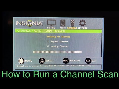 Insignia TV - Run a channel scan Auto program for over the air antenna channels