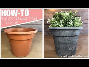 HOW TO: Faux Stone Pot