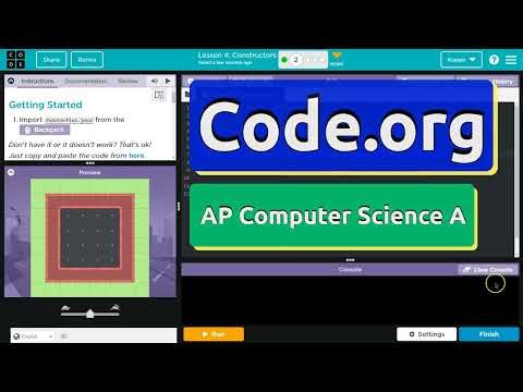 Code.org Lesson 4.2 A Constructors | Tutorial with Answers | Part A | CSA Unit 2