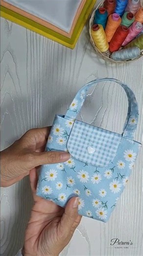 How to Sew a Cotton Tote Bag or Fabric Tote Bag in Minutes | Trendy Small Handbag for Woman