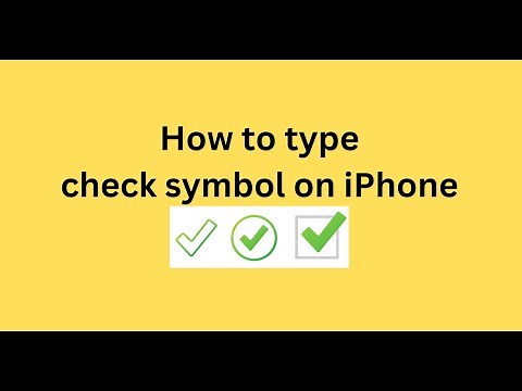 How to type check symbol on iPhone