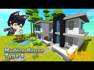 How To Build Modern House Type 4 (Mini World: Block Art)