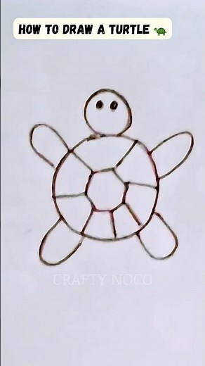 Easy Turtle Drawing Tutorial | Simple Step-by-Step for Beginners! #shortvideo #shorts #drawing
