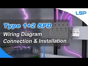 AC Type 1+2 Surge Protector Device SPD Wiring Diagram, Connection and Installation