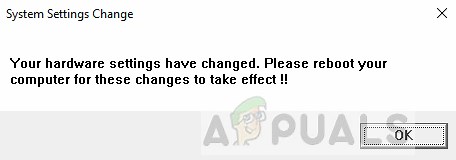 Fix: Your Hardware Settings Have Changed on Windows