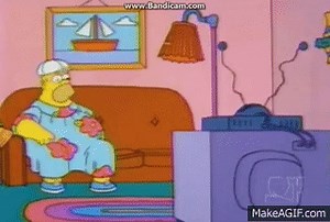 Homer's typing Bird on Make a GIF