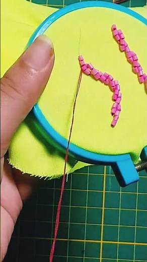 embroidery bead step by step