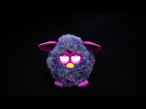 Furby/ファービー(2012/ファービー3)・Hasbro/ハズブロ・Voodoo/ブードゥー・プラムマーブル (パープル×ブルー/紫×青)・英語ver・液漏れ跡＆ヤケ有