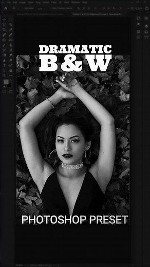 Dramatic Black and White - Photoshop Preset: Channel Mixer || #bw