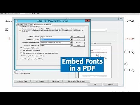 How to embed fonts in a PDF using Adobe Acrobat Pro