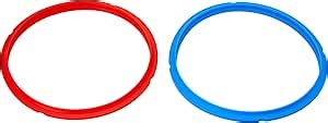 Instant Pot 2-Pack Sealing Ring, Inner Pot Seal Ring, Electric Pressure Cooker Accessories, Non-Toxic, BPA-Free, Replacement Parts, Red/Blue, 5 and 6 QT