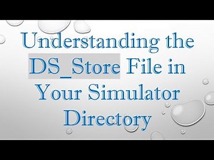 Understanding the DS_Store File in Your Simulator Directory