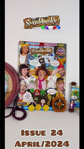 Swashbuckle magazine, issue 24, April/2024, with treasure set 🏴‍☠️🏴‍☠️ #cbeebies #swashbuckle