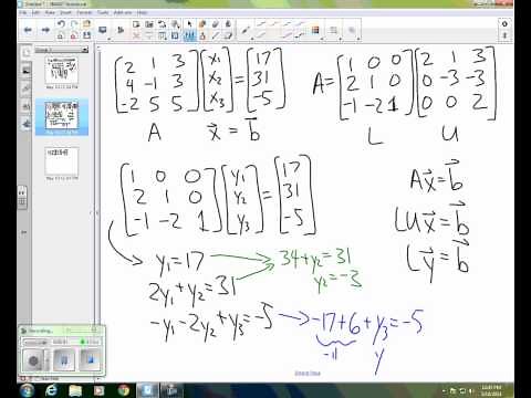 Solving a System of Equations Using an LU Factorization