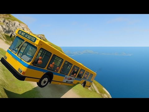 Cars Vs Cliff Roads #115 BeamNg Drive ( BeamNg crashes)