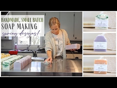 Handmade Soap Making ~ Cold Process Soap ~ Homemade Soap Bars ~ Spring Soap Designs~Small Batch Soap