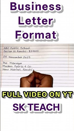 business letter format. how to write business letter. business letter format in english. skteach