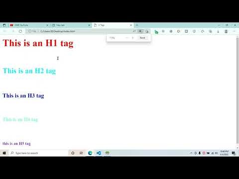HTML Tutorial - How to use in H1 Tag in your Website