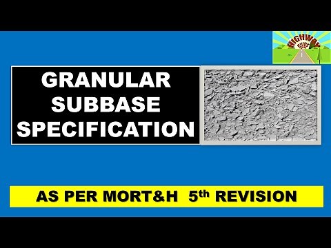 GRANULAR SUB BASE SPECIFICATION