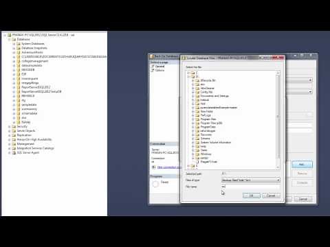 Restore a Database Backup (SQL Server Management Studio)