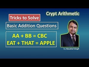 Crypt Arithmetic Addition Questions | Campus Placements | AA+BB = CBC | EAT+THAT = APPLE