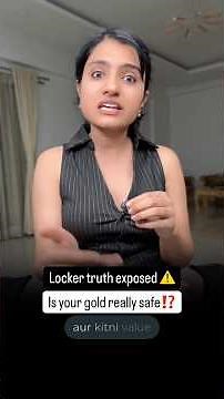 Is your gold in bank locker really safe ⁉️⚠️