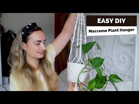 DIY Macrame Plant Hanger Easy Beginner Tutorial