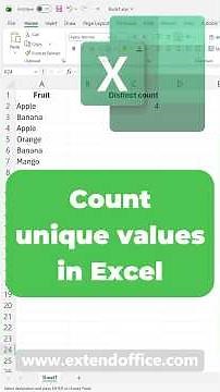 Count unique values in Excel