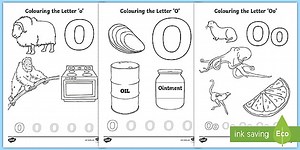 Letter O Colouring Pages