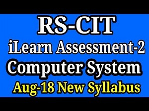 RKCL RSCIT New iLearn Assessment 2 Answers I Computer System I