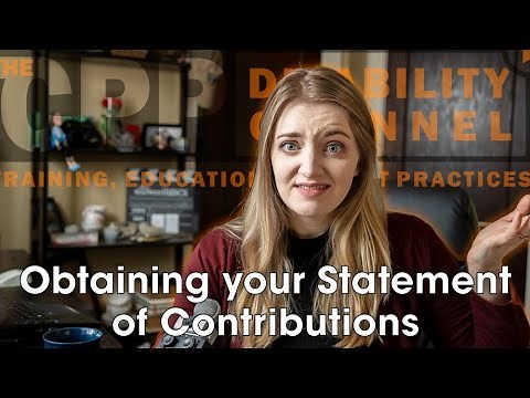 CPP Disability | Obtaining your Statement of Contributions from Service Canada