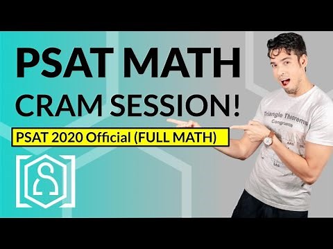 PSAT Math Cram Session! Official PSAT 2020 FULL MATH (In Real Time)