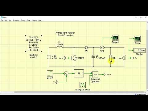 Closed Loop Boost Converter With Plecs Program