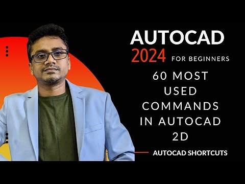AutoCAD 2024 tutorial for beginners || 60 most used commands in AutoCAD || AutoCAD shortcuts (2024)