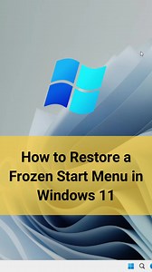 How To Restore a Frozen Start Menu in Windows 11 | RTC Tutorials | Facebook