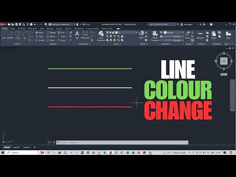 how to change line colour autocad | how to draw colour line in autocad |line color change in autocad