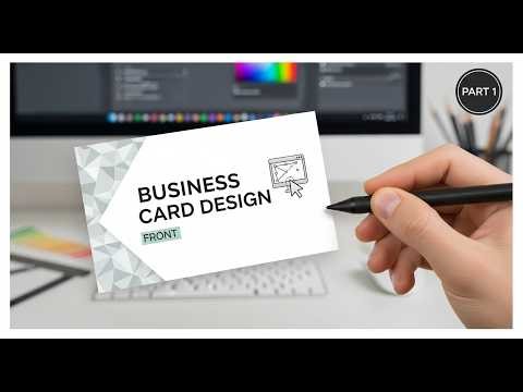 How to Design Business Card in Illustrator | Visiting Card Design Tutorial | Part-1 Design (Fornt).