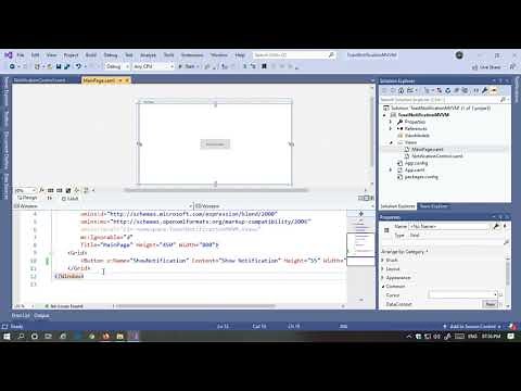 Toast Notification with Button | WPF (.NetFramework) | Visual Studio 2019 |