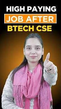 What's the HIGHEST Paying Job for B Tech CSE Graduates?