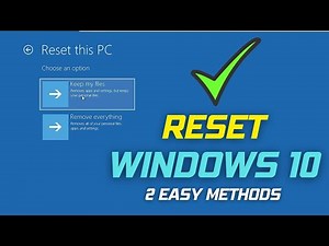 *2 EASIEST WAYS TO FACTORY RESET/ FORMAT YOUR WINDOWS 10 LAPTOP WITHOUT INSTALLATION DISC