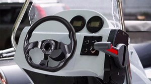 LOSCHEN Boat Steering Wheel Polyurethane Leather with 3/4" Axle Marine Steering Wheel Adapter for Marine Boats,Vessels,Yachts,Pontoons Boat-Black Square