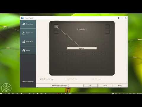 Huion HS64 Creative Pen Tablet Setup