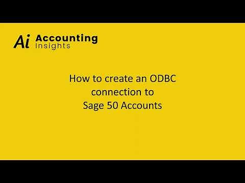 How to create an ODBC Connection to Sage 50 Accounts